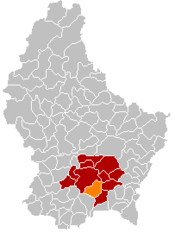 Localização de Hesperange em Luxemburgo