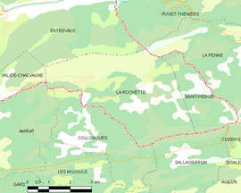Mapa obce La Rochette
