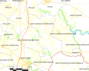 Poziția localității Saint-Aubin-de-Terregatte