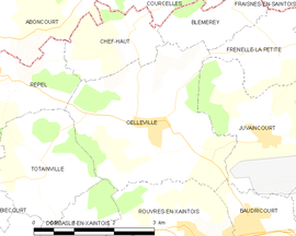 Mapa obce Oëlleville