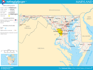 An enlargeable map of the state of Maryland Map of Maryland NA.png