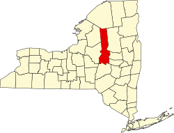 Karte von Herkimer County innerhalb von New York