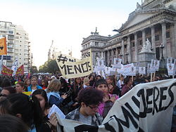 Mass protest against violence against women in Buenos Aires in 2015 Marcha Ni una menos 1.JPG