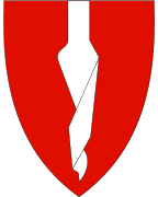 Coat of arms of Meland Municipality (1987-2019)