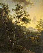 Горный пейзаж с фигурами и стадом. 1675. Холст, масло. Музей Виктории и Альберта, Лондон