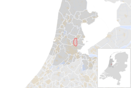 Locatie van de gemeente Landsmeer (gemeentegrenzen CBS 2016)