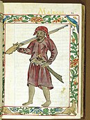 Moluccan Warrior in the Philippines, c. 1590 in Boxer Codex Native Soldier.jpg