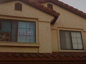 A window with a "No on Proposition 8"...