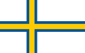 Unofficial flag of Norrland, the northernmost land of Sweden
