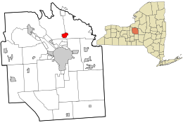 Location in Onondaga County and the state of New York.