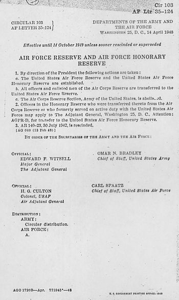 A scan of the document ordering the establishm...