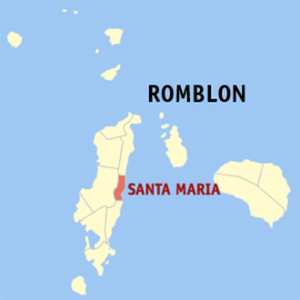 Santa Maria na Romblon Coordenadas : 12°26'30.01"N, 122°6'15.01"E