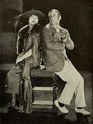 Con Maurice Tourneur en el rodaje de The Christian (1923)