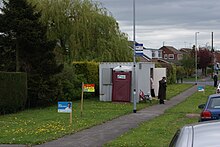 A polling station in Wetherby, West Yorkshire Polling station on Aire Road in Wetherby, West Yorkshire (6th May 2010).jpg