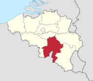 Pozicija provincije na karti Belgije