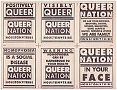 Affiches du mouvement homosexuel Queer Nation.