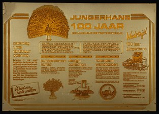 Reclamepamflet 'Jungerhans 100 jaar', 1982