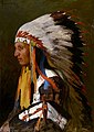 Indian Chief, c. 1890s oil on canvas