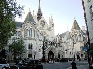 The neo-medieval pile of the Royal Courts of J...