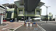 View of the station above Jalan Cheras with Entrance A on the right and Entrance B on the left.