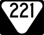 State Route 221 marker