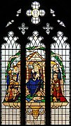 Stained-glass depiction (1950s) of the Adoration of the Magi.