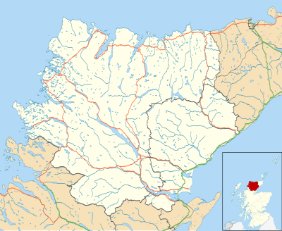 Mapa de localización de Sutherland