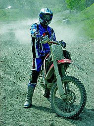 Umar Khan riding motocross