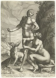 Venuše a Adonis, podle kresby L. Kiliana ryl Dominik Custos, asi 1600