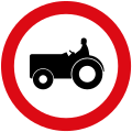 No entry for power driven agricultural vehicles