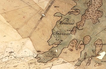 Vissvass och Vissvassfjärden omkring 1750