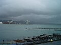 Port of Wellington with storm in background
