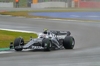 Yuki Tsunoda in qualifying for the 2022 British Grand Prix