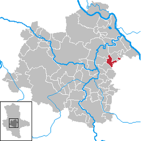 Location of Zuchau within Salzlandkreis