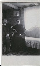 Bild på August Månson och hans fru i Knutstorp