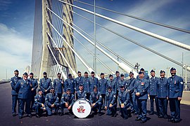 438 Squadron Band at the opening of the Champlain bridge in Montreal - 2019