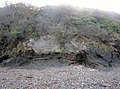 Les falaises près du Fret à l'est de Porzh Cave : anticlinal (en Lanvéoc).