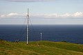 Postes de distancia del Almirantazgo en el cabo de St. Abb (Reino Unido).