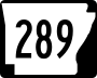 Highway 289 marker