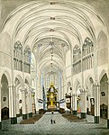 Interieur Basiliek van Meerssen, 1839