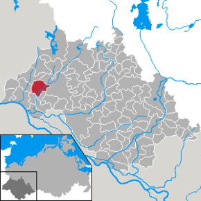 Lage von Bengerstorf im Landkreis Ludwigslust