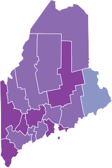 COVID-19 postupující 14denní prevalence v Maine podle county.svg