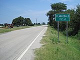 Clarkedale Highway sign