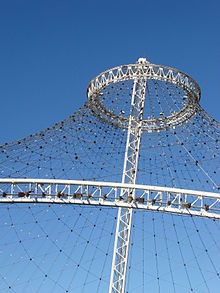 The cable structure of the U.S. Pavilion in 2009.