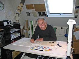 Dick Bruna yn syn atelier (foto Dolph Kohnstamm) (2007)