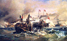 The naval Battle of Lissa, 20 July 1866 Die Seeschlacht bei Lissa.jpg
