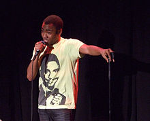 Former 30 Rock writer Donald Glover appeared on camera as an alternate version of Tracy Jordan for this episode Donald Glover.jpg