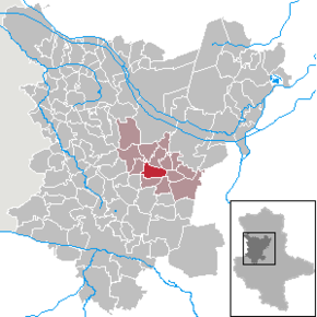 Poziția Eichenbarleben pe harta districtului Börde