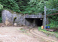 Gelände der „Dhoil“-Minen mit den Umkleidekabinen, der Abfahrtstation der Standseilbahn, dem Kompressor- und Hochspannungsraum und dem alten Brechergebäude