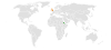 Location map for Eritrea and the United Kingdom.